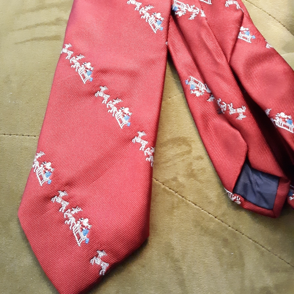 BARRY KORMAN MEN'S SANTA CLAUS TIE EUC